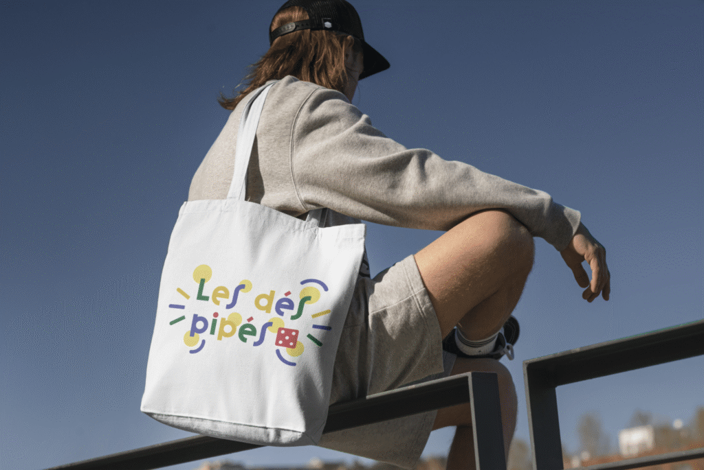 femme portant un sac tote bag